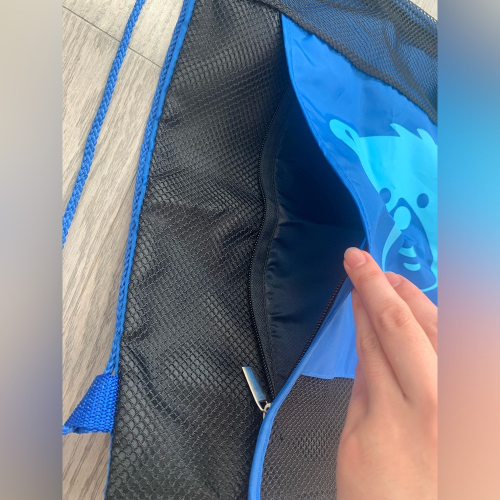 New Build-a-bear Blue Canada Drawstring Backpack - Picture 3 of 8